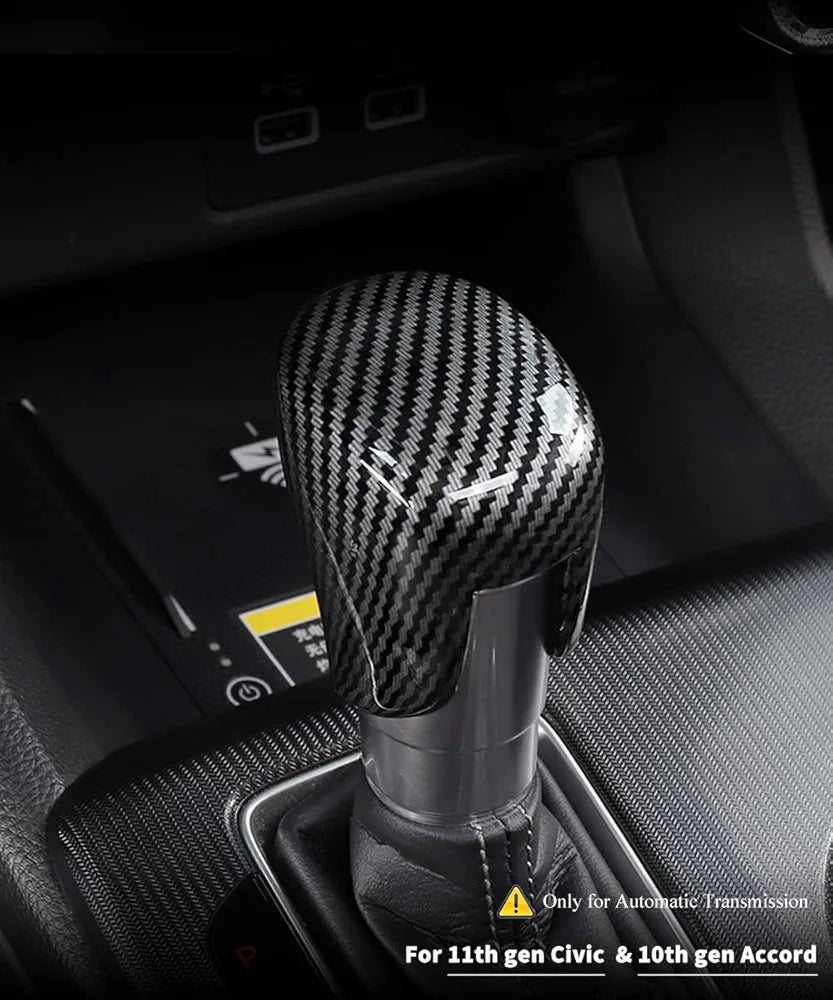 Honda civic x gear knob cover carbon fiber 2016-2021
