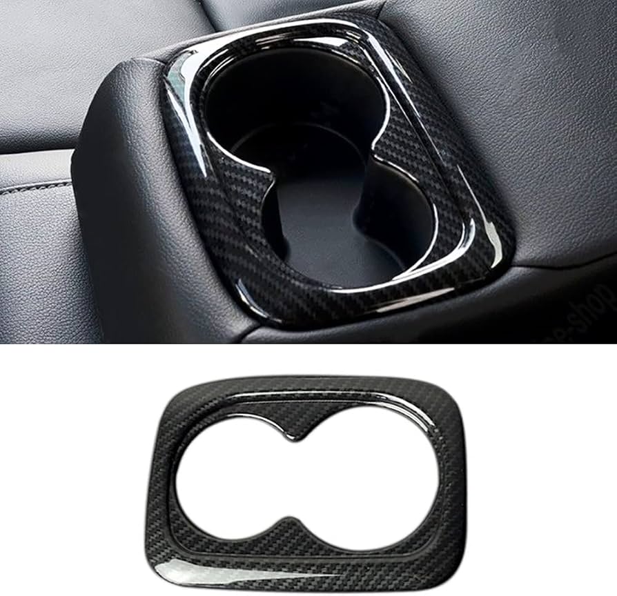 Honda civic x cup holder trim carbon fiber model 2016-2021