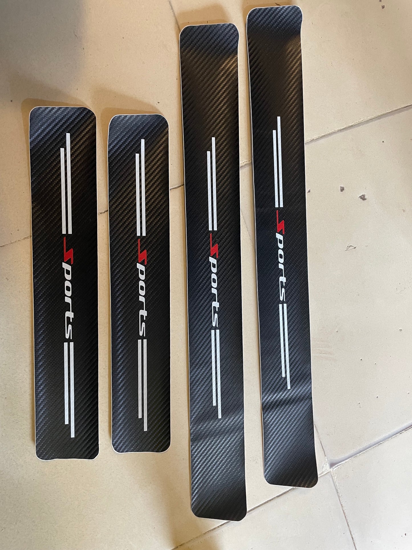 Textured Car Door Sill Protector 4pcs set