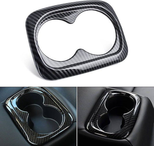 Honda civic x cup holder trim carbon fiber model 2016-2021