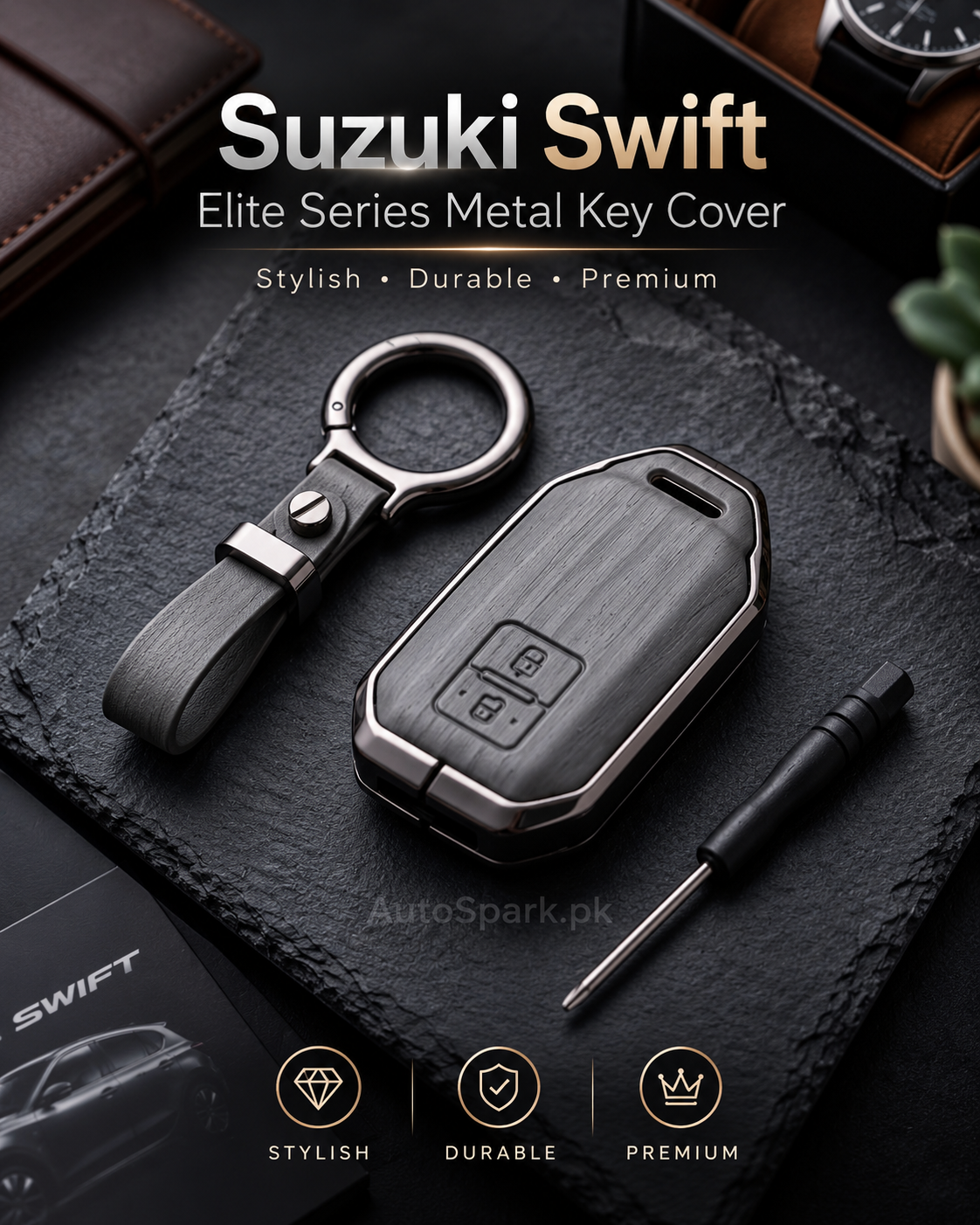 Suzuki Swift Elite Series Metal Key Cover model 2022-2026