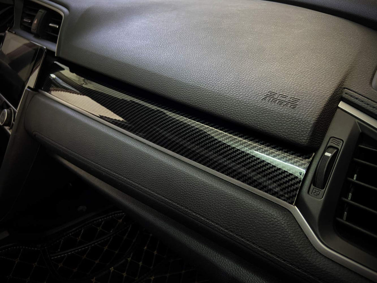 Honda civic x dashboard 3pc carbon fiber trims
