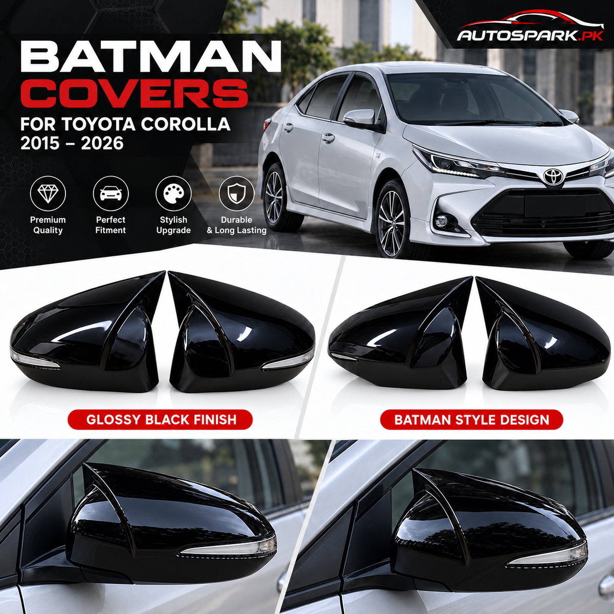Batman Covers for Toyota Corolla 2015–2026