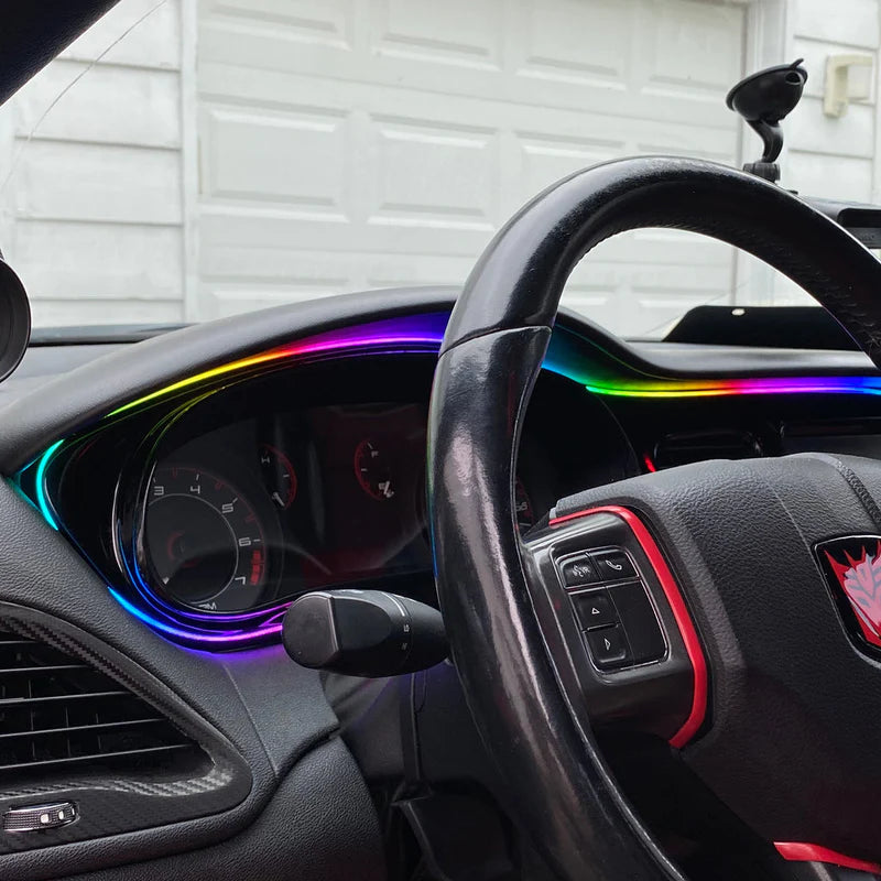 Car Dashboard Interior Light Dynamic Colour EL Wire With Mobile Operated or Remote Control