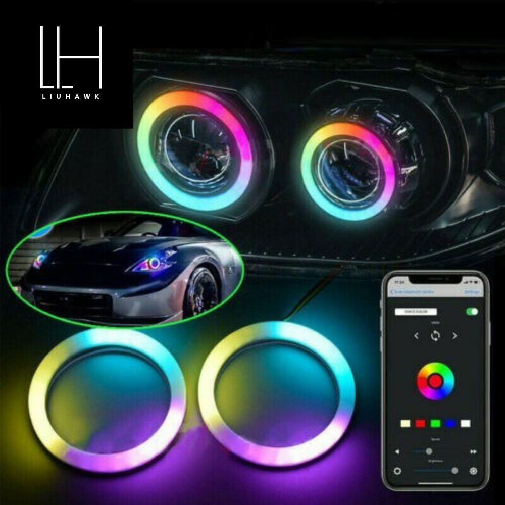 Universal headlights RGB ring 80mm