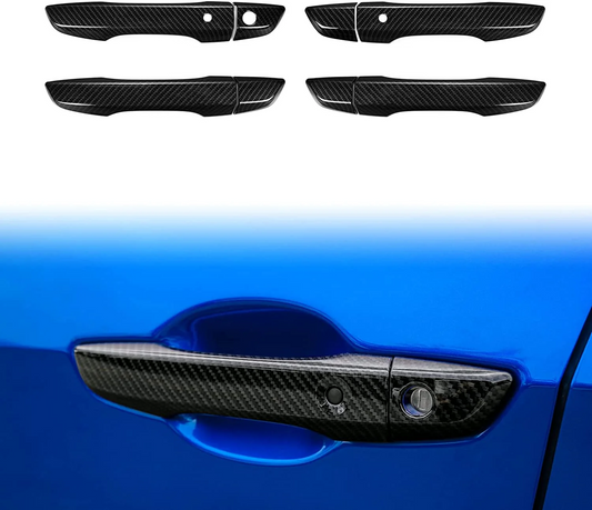 Honda Civic X Door Handle Covers – Carbon Fiber & Glossy Black