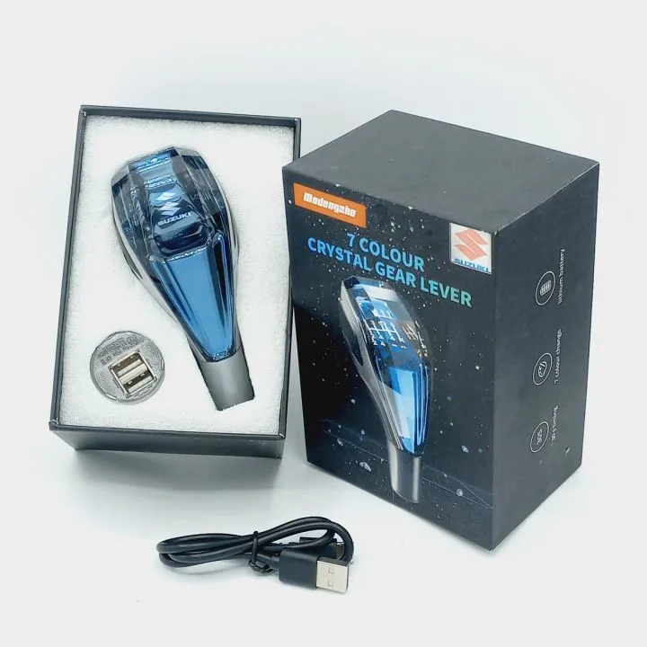 7-Color Crystal LED Gear Knob | Touch Sensor β Universal Fit( For Manual )