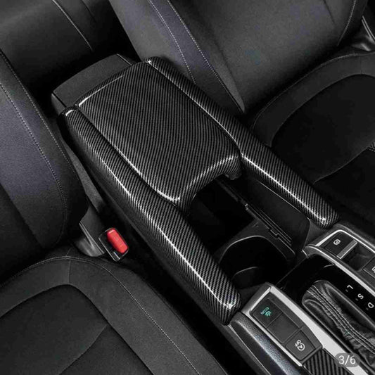 Honda civic x console 3pc carbon fiber