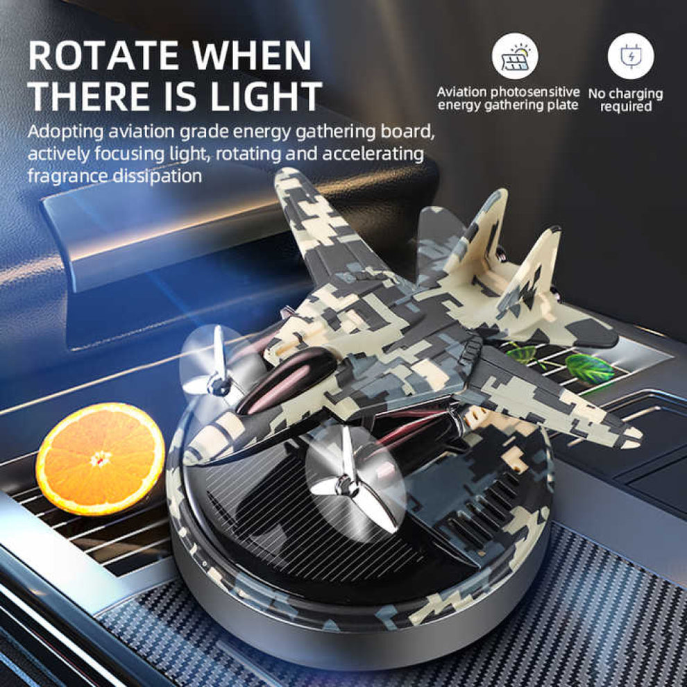 JF-17 Fighter Jet Solar Car Aroma With Air Freshener Refill