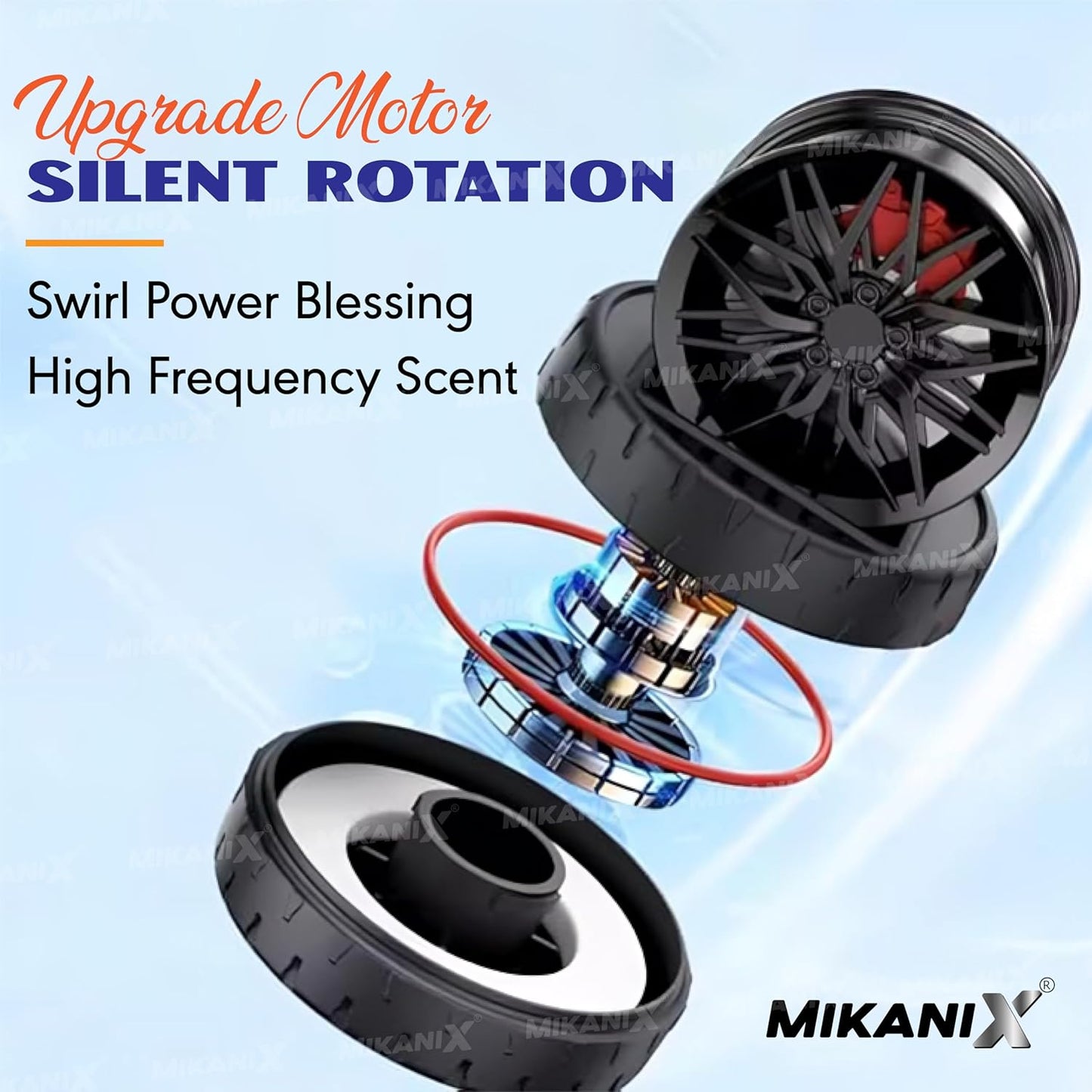 Wheel Hub Perfume Air Freshener 360° Rotating Car