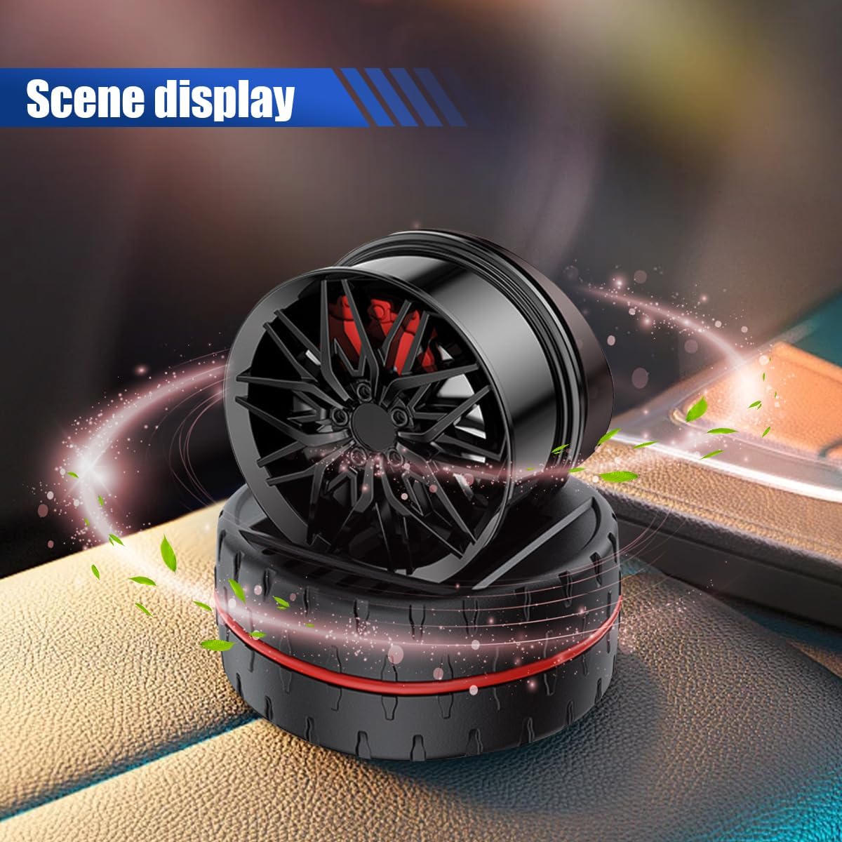 Wheel Hub Perfume Air Freshener 360° Rotating Car