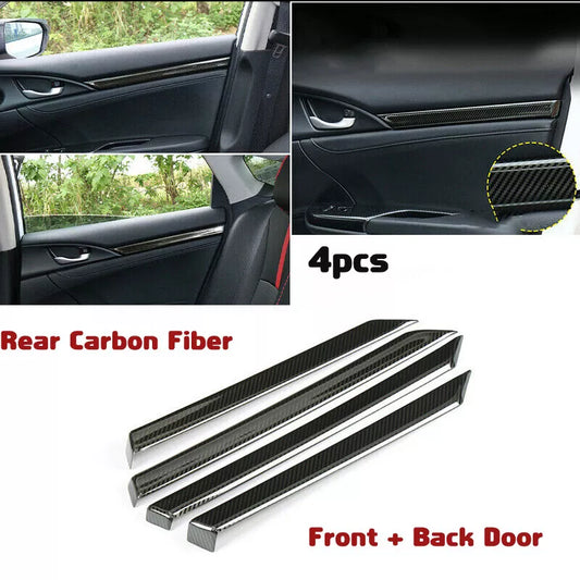 Honda civic x inner door trims carbon fiber 4pcs set model 2016-2021