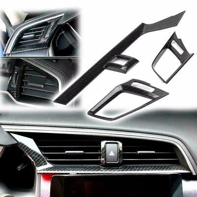 Honda civic x ac vent carbon fiber trims 3pcs model 2016-2021