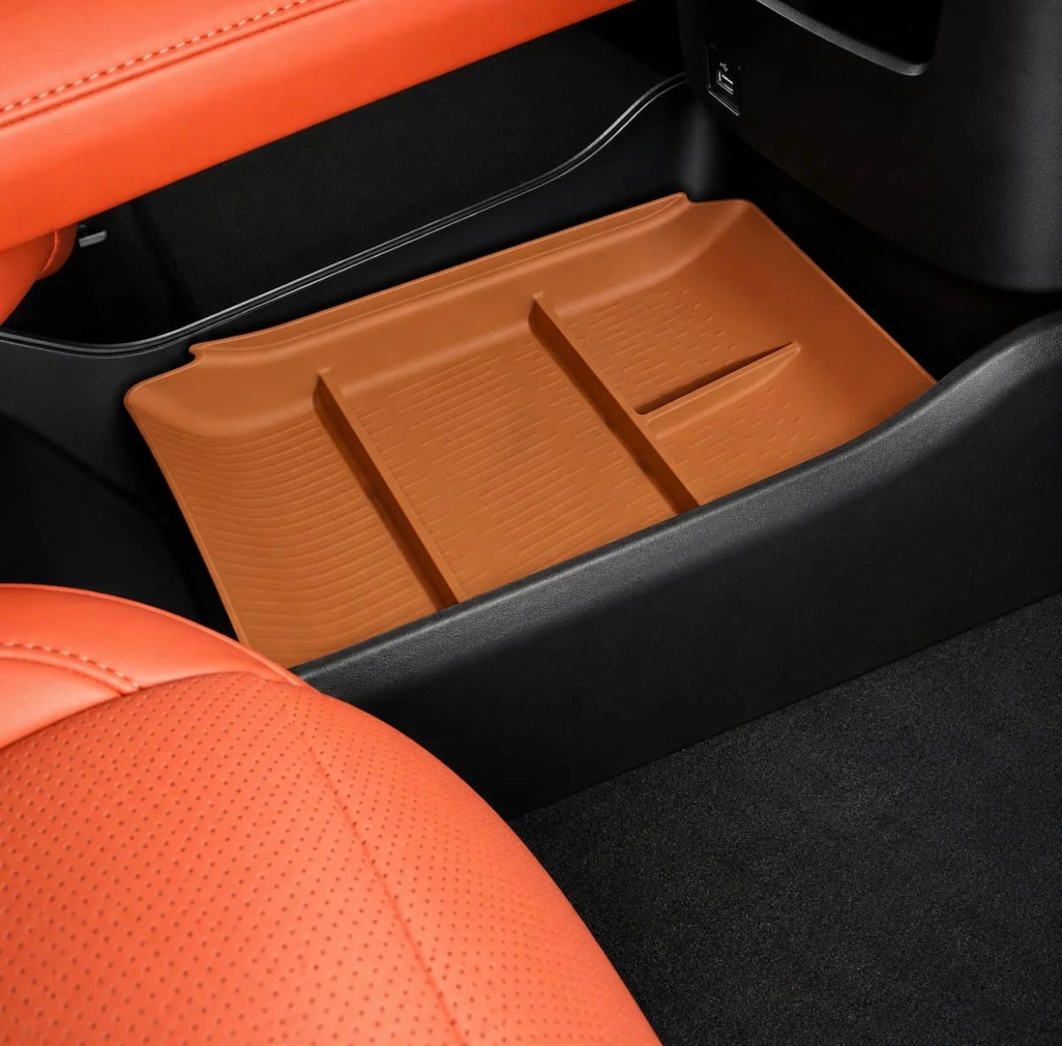 Deepal S05 Center Console Lower Box Hard Sillicon Matt Orange Colour
