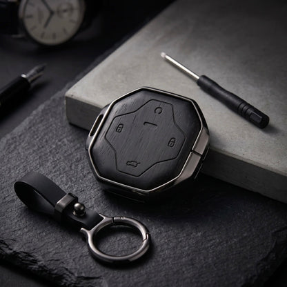 Jetour T2 Elite Series Metallic Car Key Case Luxury Zinc Alloy Protection Case(Black)
