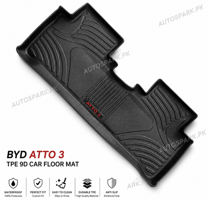 BYD Atto 3 9D TPE Floor Mats – Custom Fit Heavy Duty Waterproof