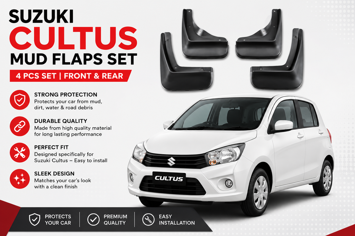 Suzuki Cultus Mud Flaps 4Pcs – Premium Quality