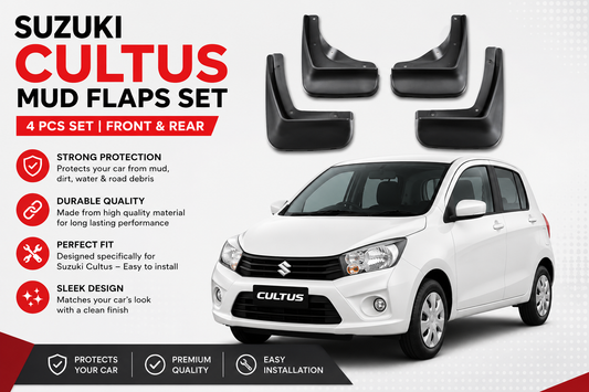 Suzuki Cultus Mud Flaps 4Pcs – Premium Quality