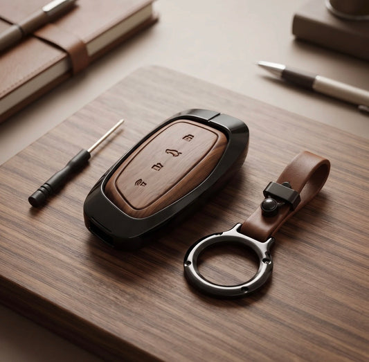 Haval H6 2025 Model Elite Series Metallic Car Key Case Luxury Zinc Alloy Protection Case(Brown)