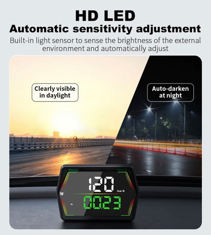Universal G21 GPS HUD Gauge Car Digital Head Up Display Speedometer Odometer Campus Time