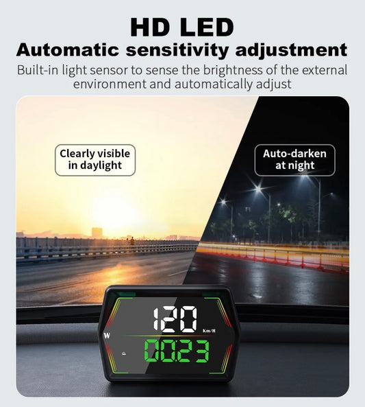 Universal G21 GPS HUD Gauge Car Digital Head Up Display Speedometer Odometer Campus Time