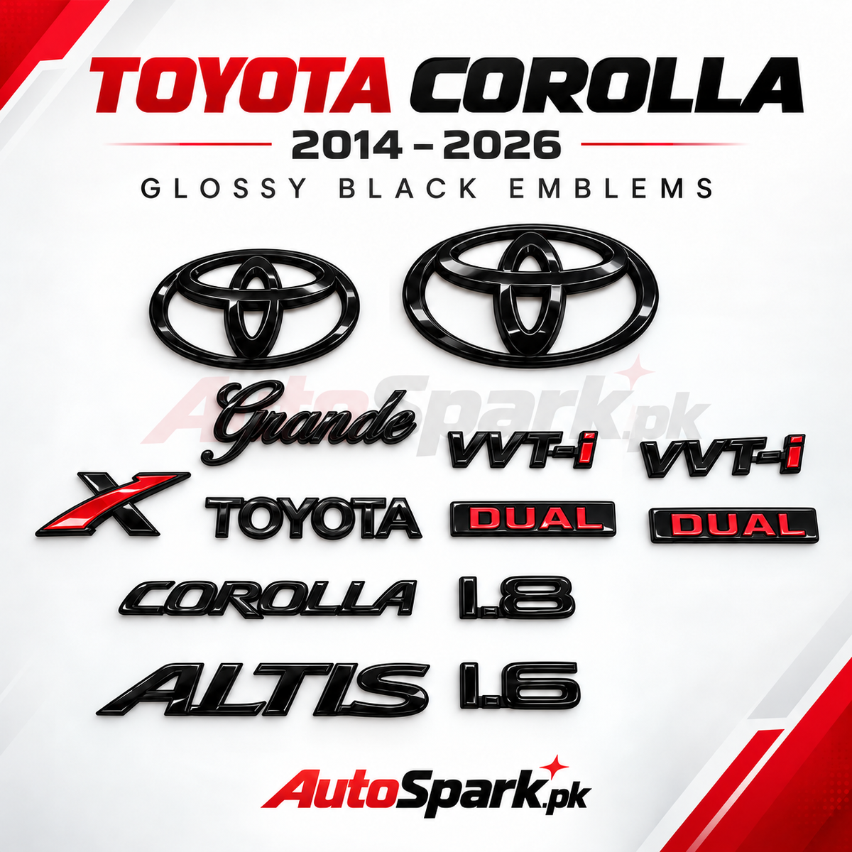 Toyota Corolla 2015-2024 Monogram | Emblem Set