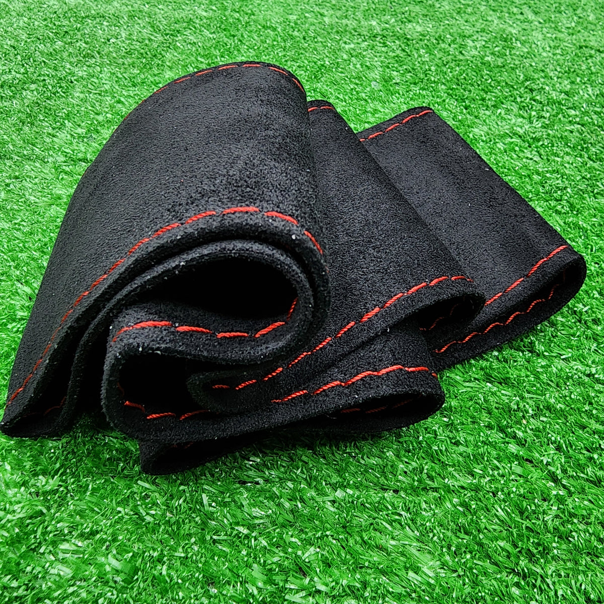 Universal alcantara stearing cover hand sewing 1pc ( black) color