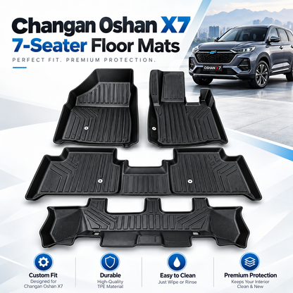 Changan Oshan X7 7-Seater Premium TPE Floor Mats – All Weather Custom Fit
