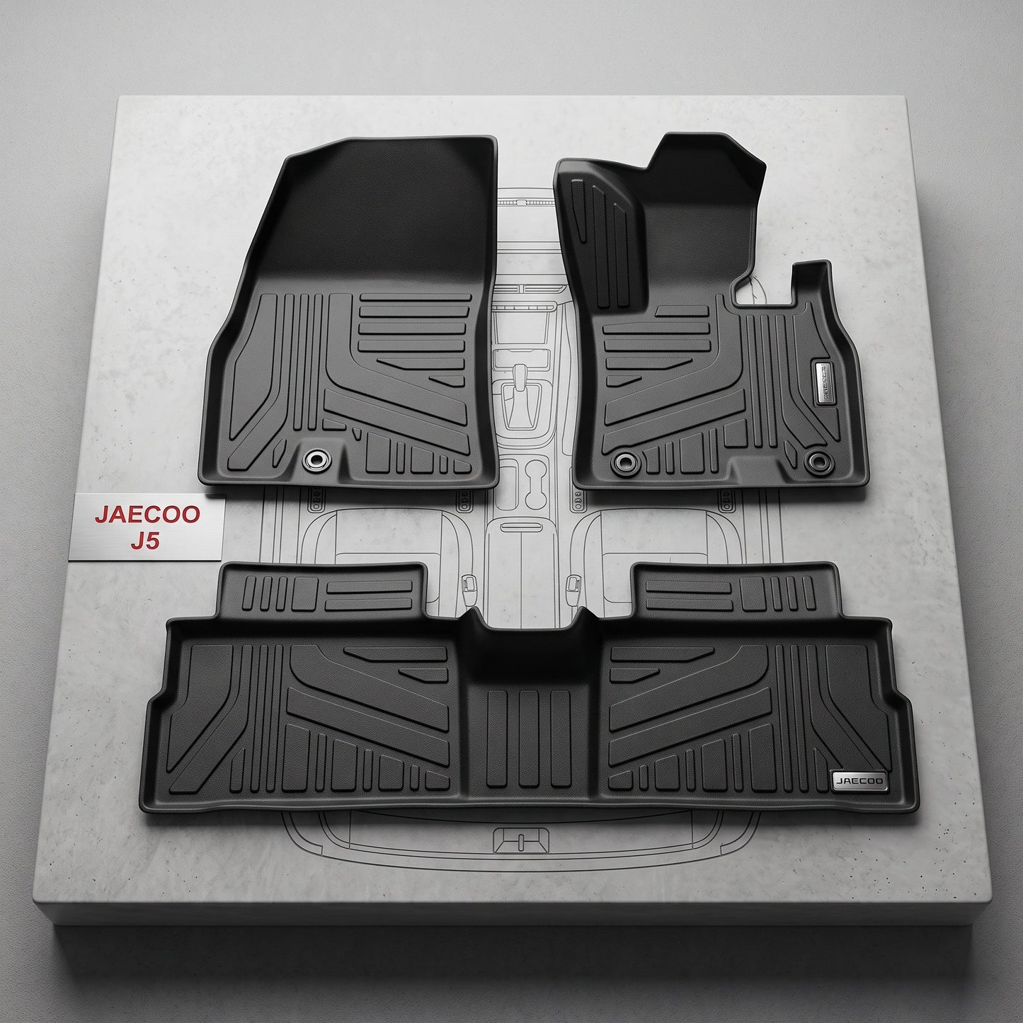 Jaecoo J5 Heavy Duty All-Weather TPE Car Floor Mats In Premium Quality
