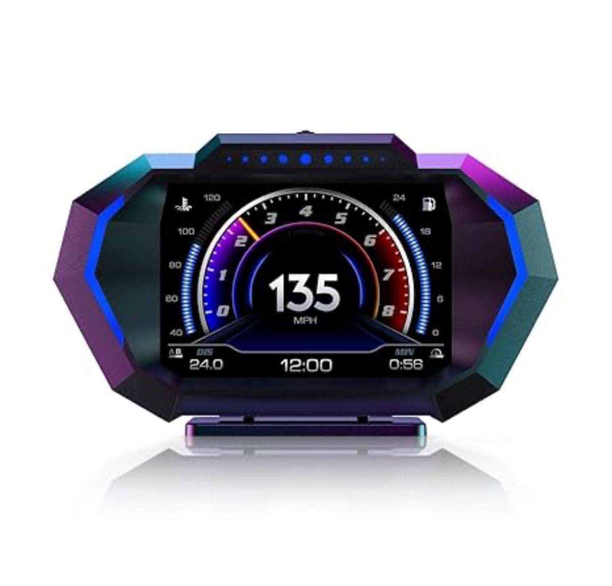 Universal P24 OBD2+GPS HUD Gauge Car Digital Head Up Display Speedometer Turbo RPM Alarm 1 Pc