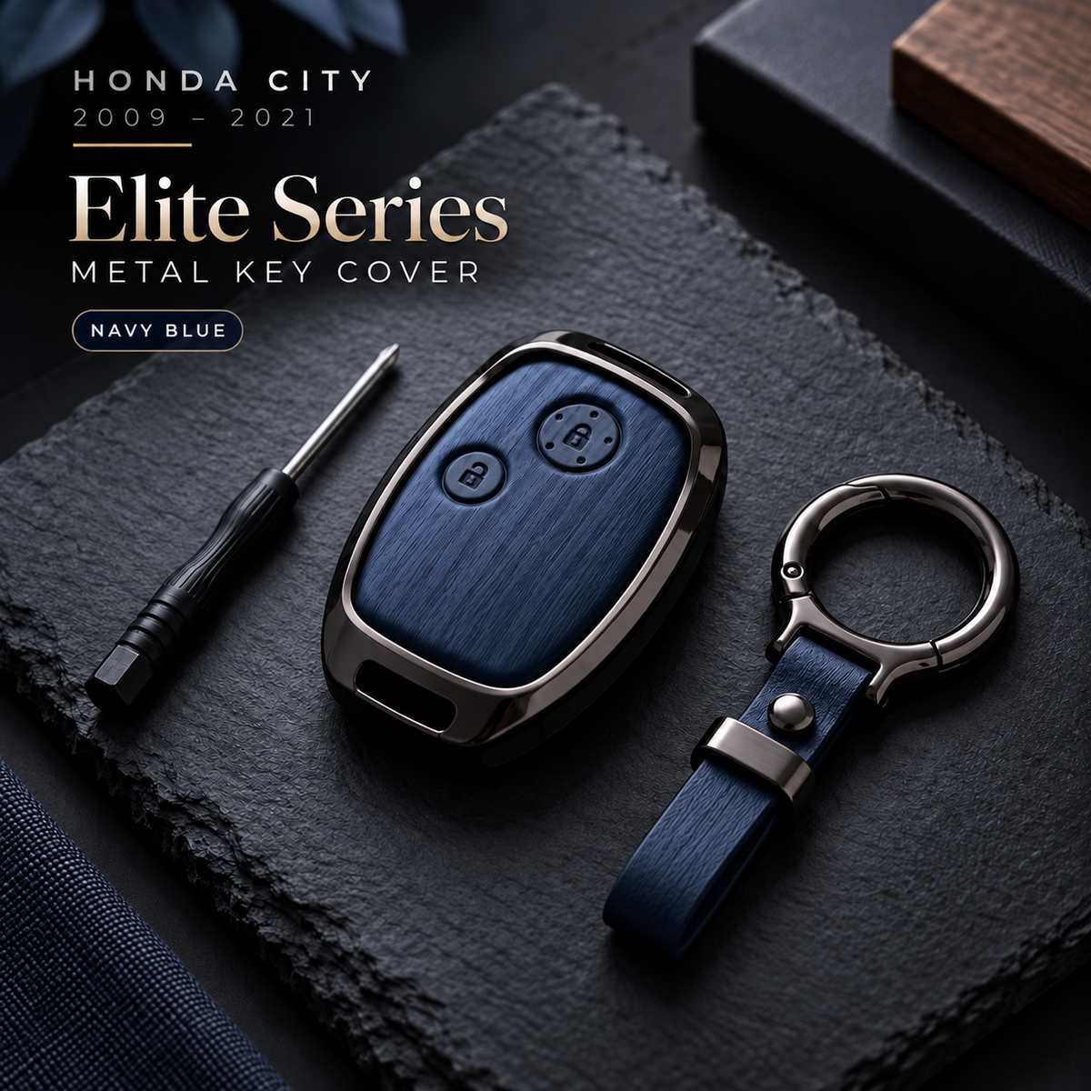 Honda City 2009–2021 ke Elite Series Metal Key Covers