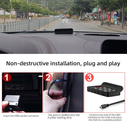 Universal M3 OBD2 HUD Digital Speedometer – Car Head Up Display