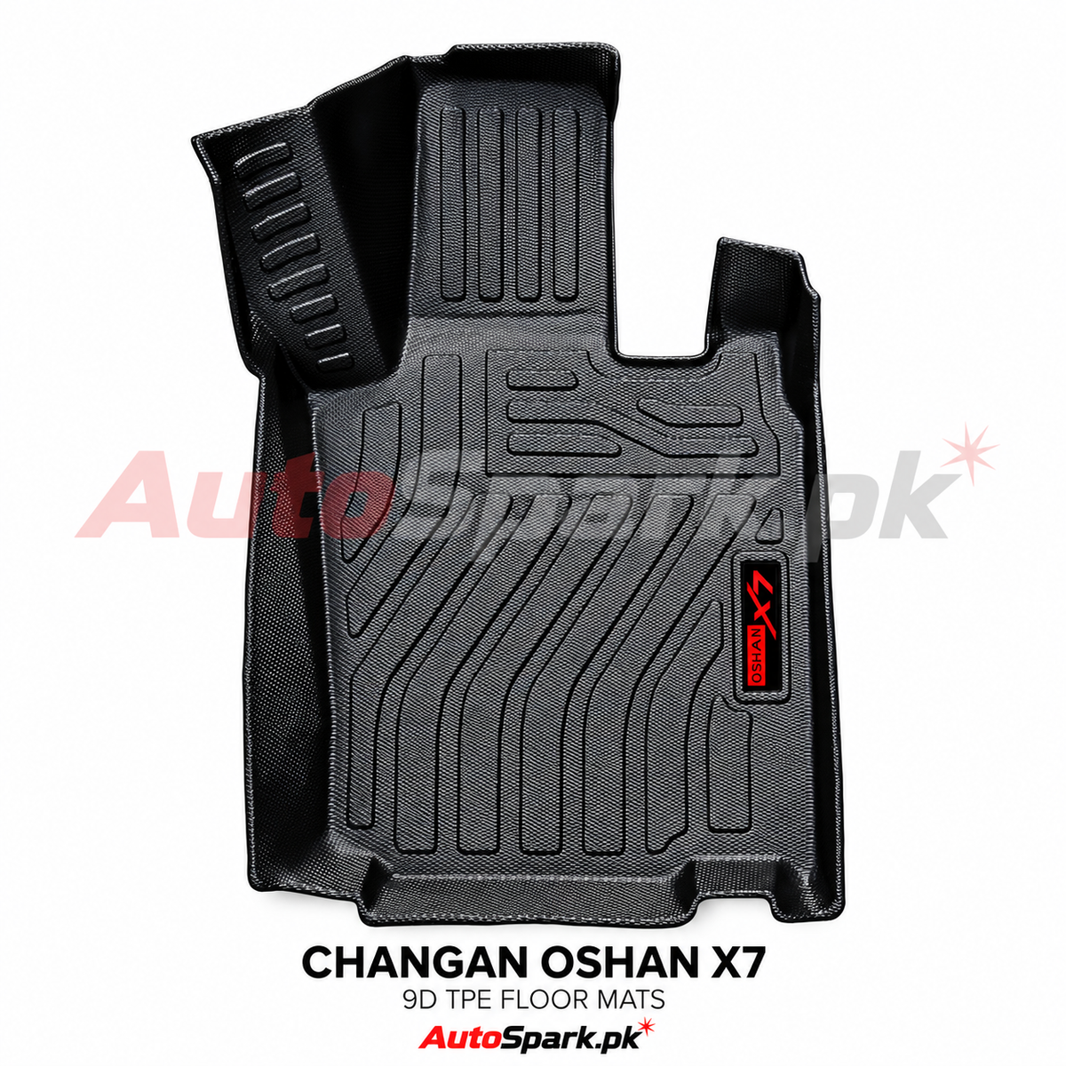 Changan Oshan X7 9D TPE Floor Mats – Black 3-Piece Set