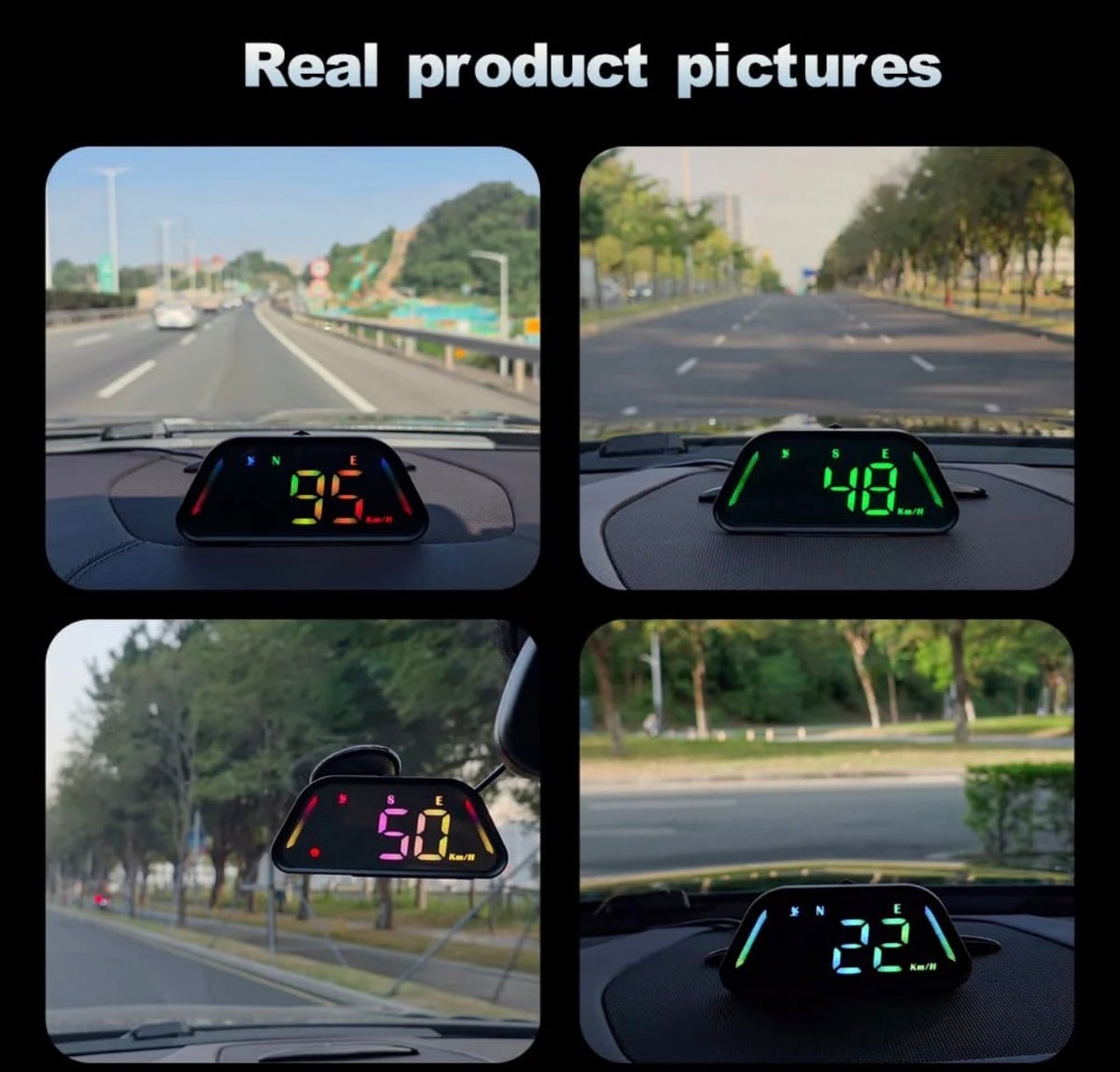 Universal G23 GPS Speedometer HUD Gauge Car Digital Head Up Display Speedometer Campass Clock Distance Meature Functions 1 Pc
