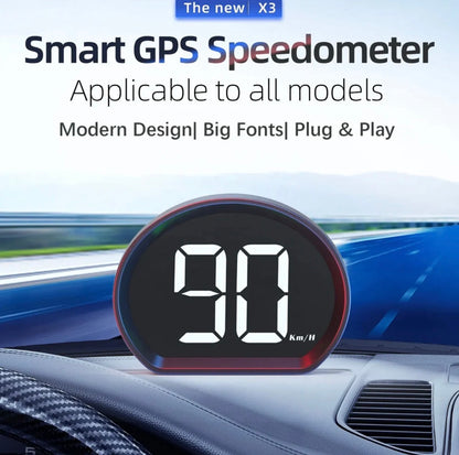 Universal X3 GPS HUD Gauge Car Digital Head Up Display Speedometer 1 Pc