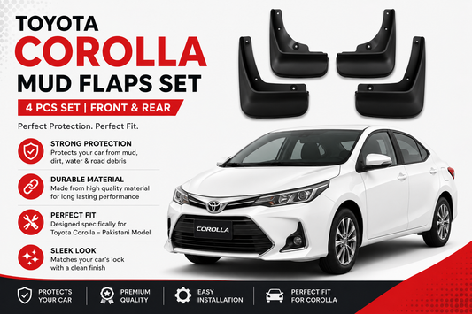 Toyota Corolla Mud Flaps 4Pcs – Premium Quality model 2015-2026