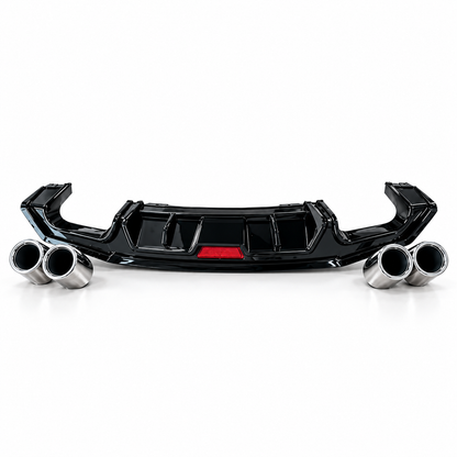 Honda Civic X Rear Diffuser – Gloss Black with Quad Exhaust Tips