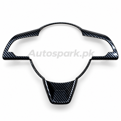 Suzuki Swift 2022–2026 Steering Wheel Trim Cover – Carbon Fiber Style