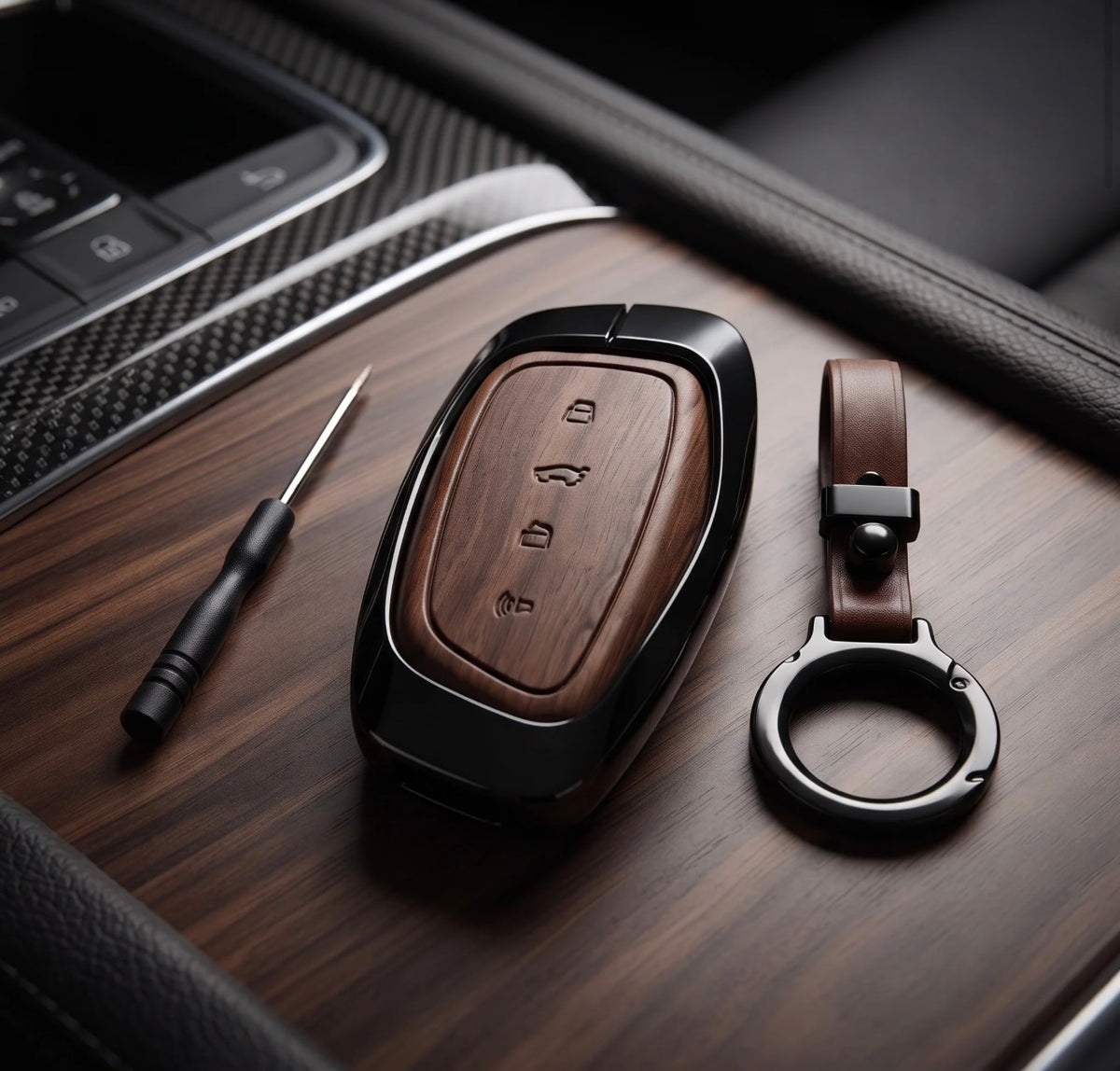 Haval H6 2025 Model Elite Series Metallic Car Key Case Luxury Zinc Alloy Protection Case(Brown)