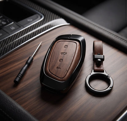 Haval H6 2025 Model Elite Series Metallic Car Key Case Luxury Zinc Alloy Protection Case(Brown)