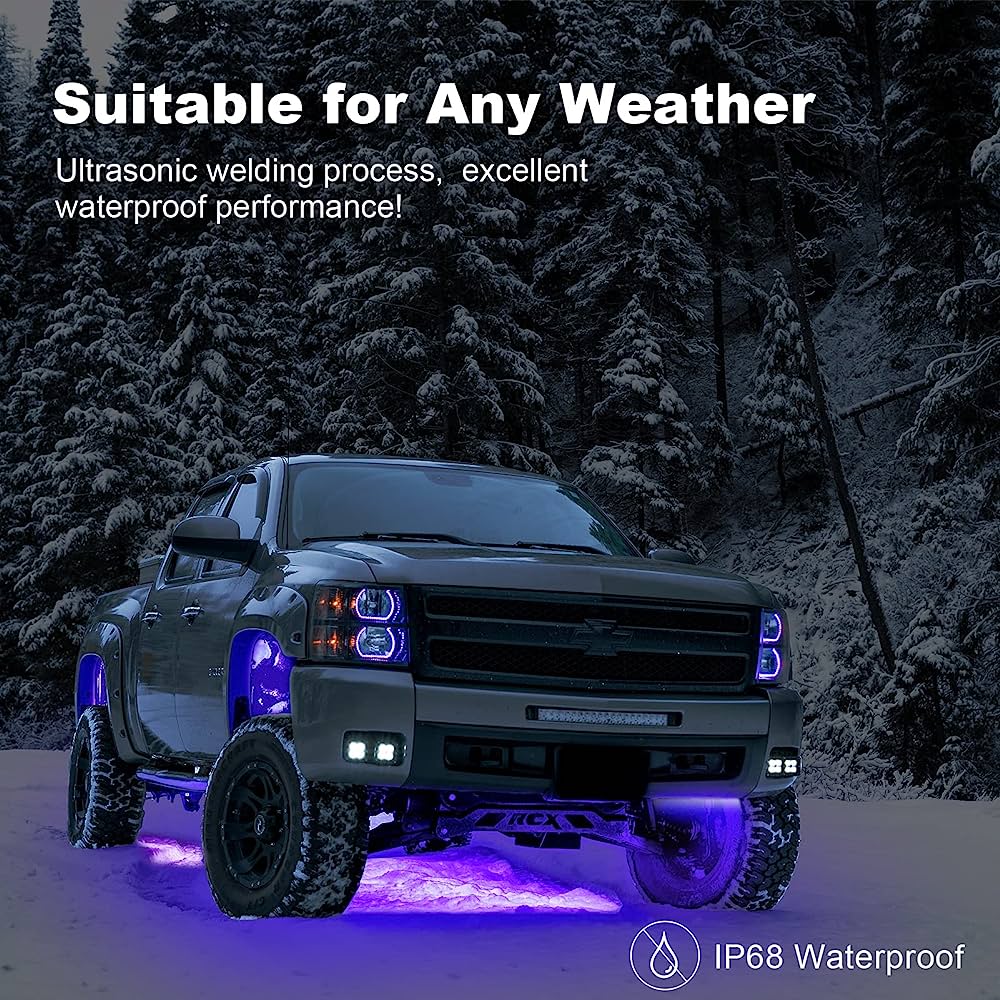 Universal car dynamic style under glow lights water proof