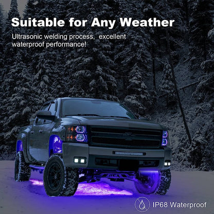 Universal car dynamic style under glow lights water proof