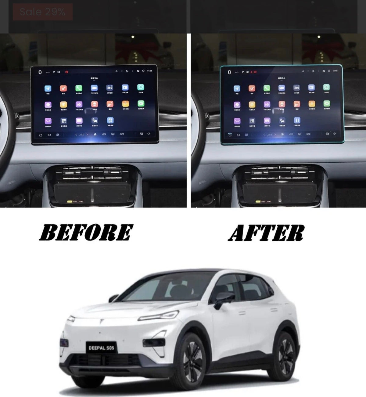 Transparent Glass Protector for LCD Screen & Meter Deepal S05