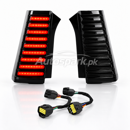 Jetour T2 LED Back Pillar Lights – Smoke Black | Premium Rear Pillar Lights