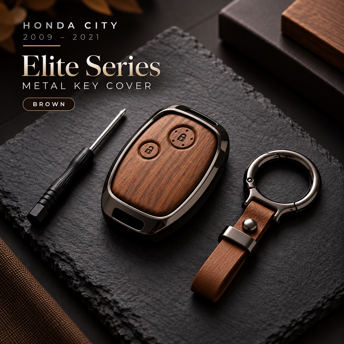 Honda City 2009–2021 ke Elite Series Metal Key Covers