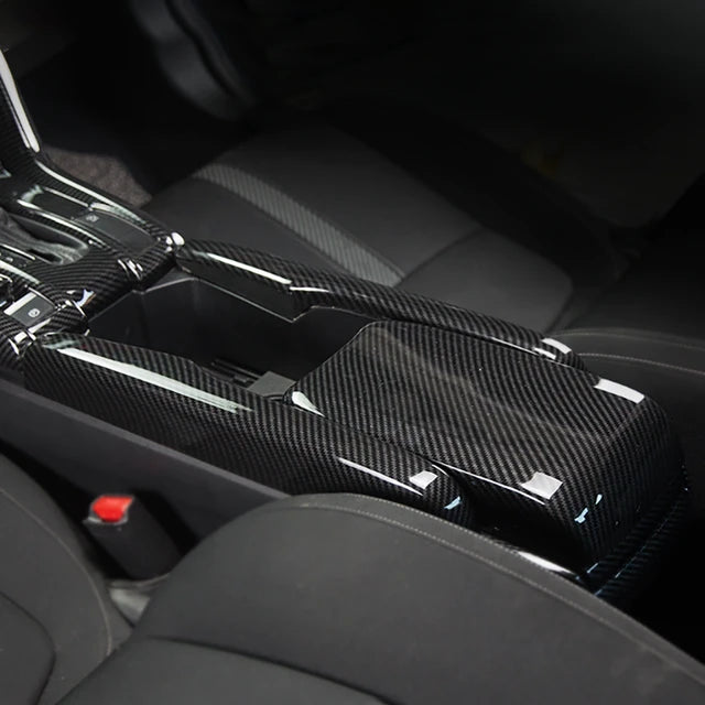 Honda civic x console 3pc carbon fiber