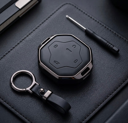 Jetour T2 Elite Series Metallic Car Key Case Luxury Zinc Alloy Protection Case(Black)