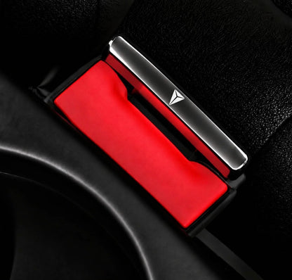 Deepal Logo Metal Seat Belt Clip Metallic Silver 2 Pcs Set