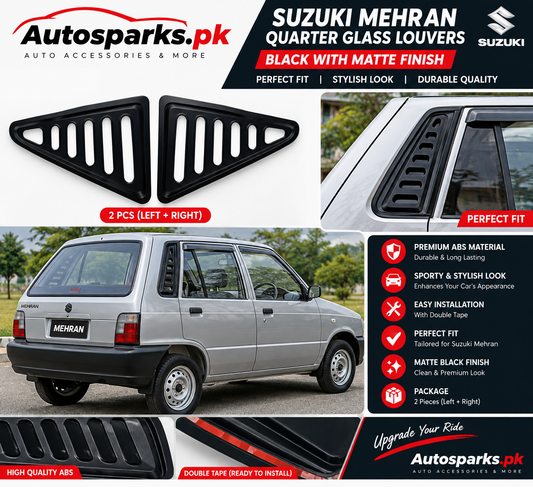 Suzuki Mehran Quarter Glass Louvers – Premium Quality