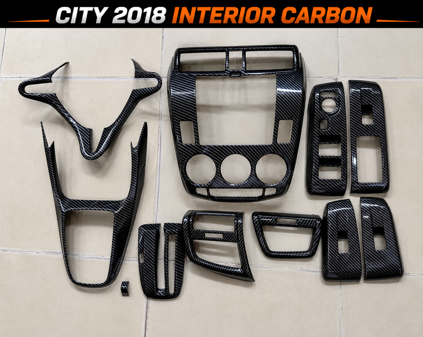 Honda city interior kit carbon fiber model 2015-2021